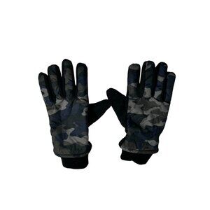 Boys Camouflage Winter Gloves With Fleece Palm & Elastic Cuffs